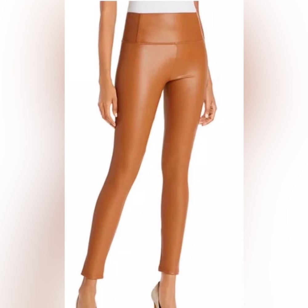 NWT Bagatella Tan Faux Leather Leggings Size Medium.
